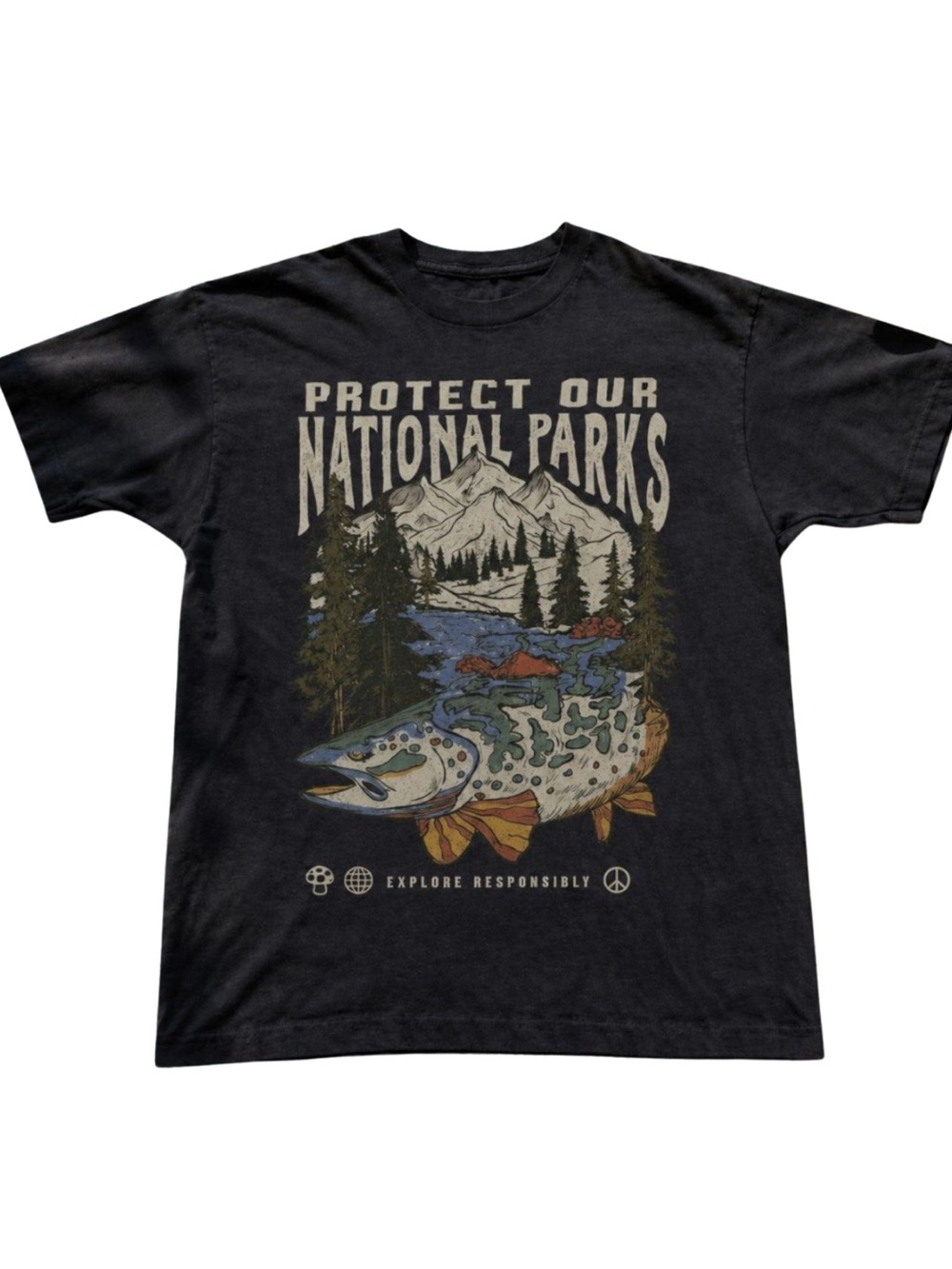 Gildan Protect Our National Parks Graphic Tee - Black